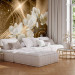 Wall Mural Golden milky way - orchids on a background with crystals and sparkle effect 62330