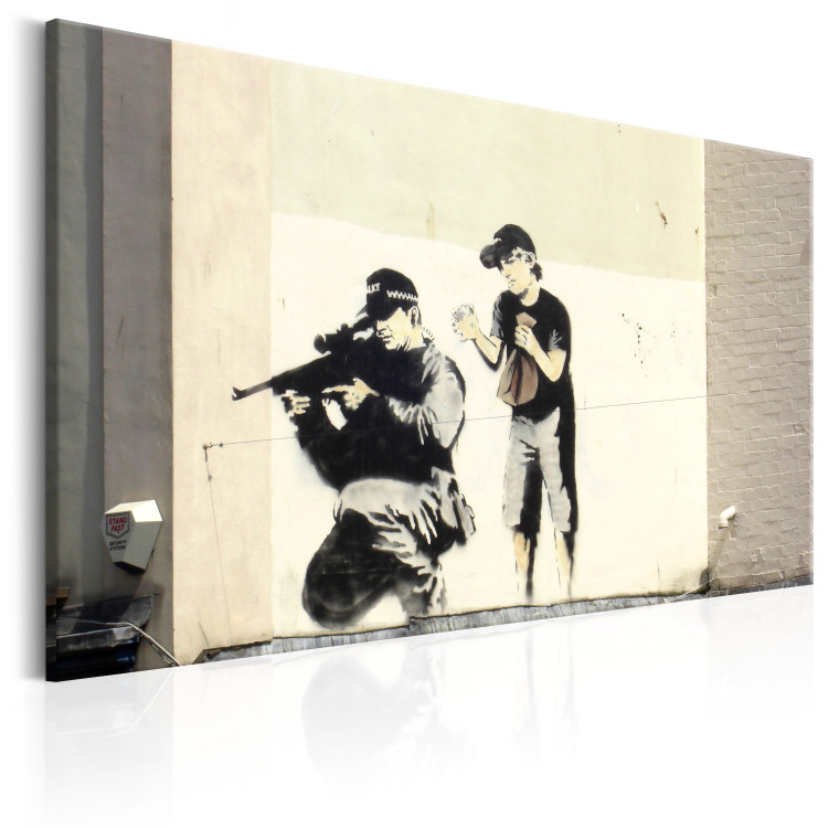 Canvas Art Print Sniper and Child by Banksy 68030 additionalImage 2