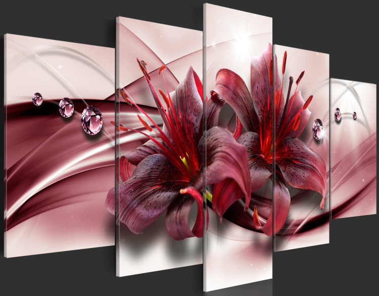 Print On Glass Pink Lily [Glass] 93730 additionalImage 4
