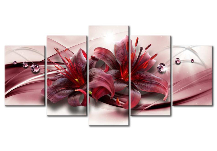Print On Glass Pink Lily [Glass] 93730 additionalImage 2