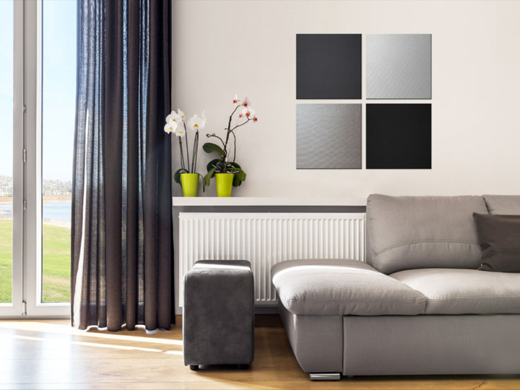 Canvas Dark Quartet (4-piece) - Gray Industrial-style Abstraction 93930 additionalImage 3