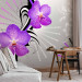 Wall Mural Purple orchids - abstract flower motif with patterns and designs 97330 additionalThumb 4