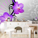 Wall Mural Purple orchids - abstract flower motif with patterns and designs 97330 additionalThumb 6