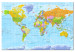 Canvas World Map: Orbis Terrarum (FR) (1-piece) - Map in French 106240