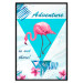 Wall Poster Adventure is out there! - geometric abstraction with a pink bird 114440 additionalThumb 18
