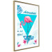 Wall Poster Adventure is out there! - geometric abstraction with a pink bird 114440 additionalThumb 8