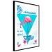 Wall Poster Adventure is out there! - geometric abstraction with a pink bird 114440 additionalThumb 11