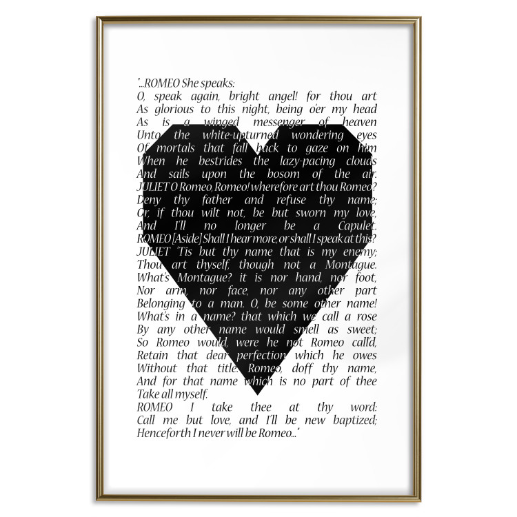 Poster Romeo and Juliet - romantic composition with quotes from Shakespeare's work 114740 additionalImage 16