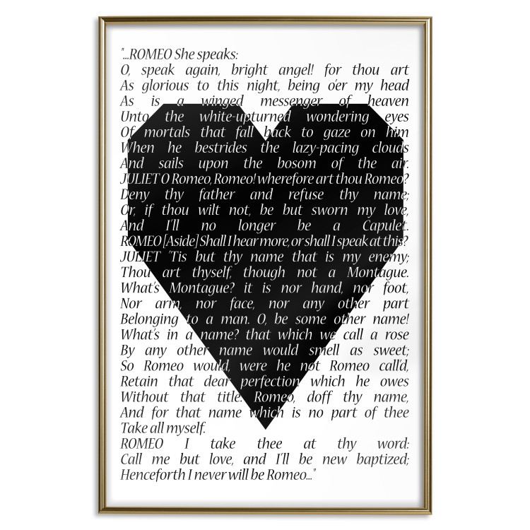 Poster Romeo and Juliet - romantic composition with quotes from Shakespeare's work 114740 additionalImage 17