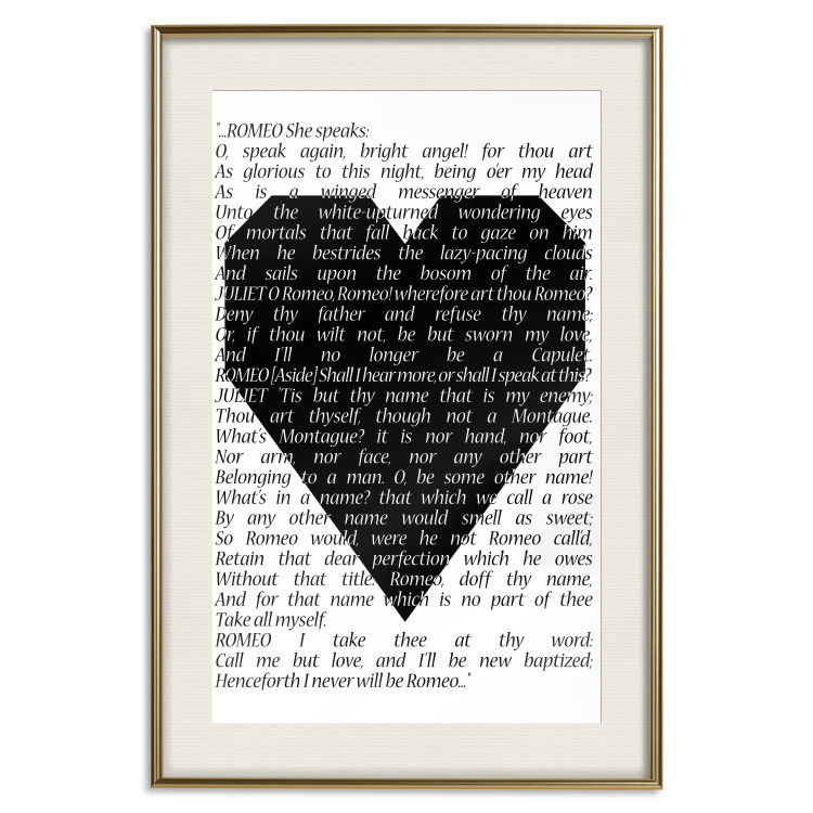 Poster Romeo and Juliet - romantic composition with quotes from Shakespeare's work 114740 additionalImage 27