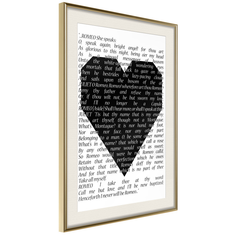 Poster Romeo and Juliet - romantic composition with quotes from Shakespeare's work 114740 additionalImage 2