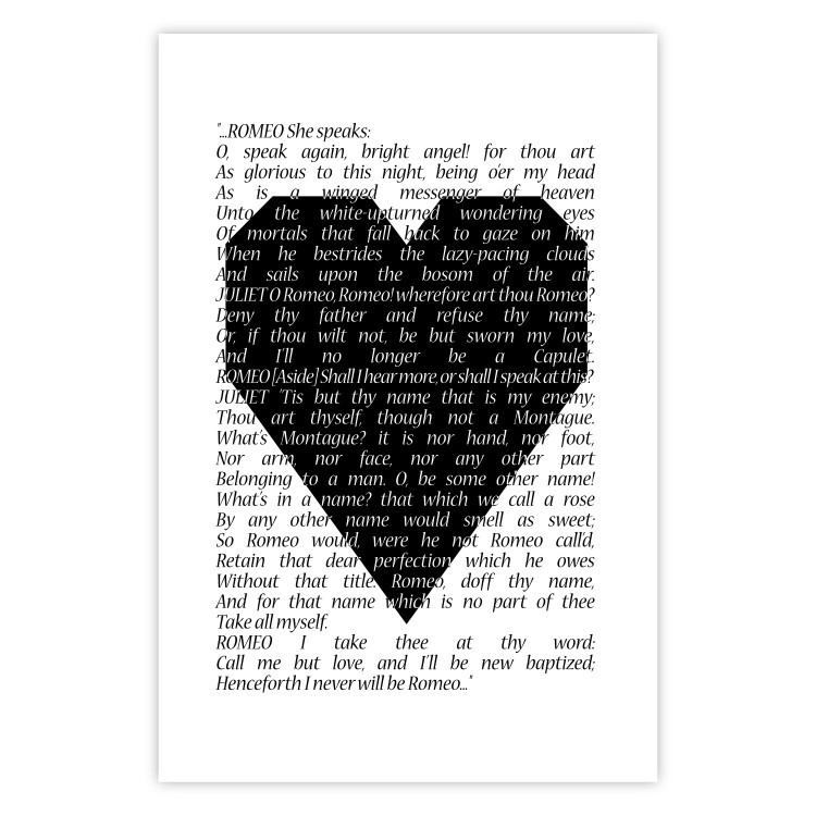 Poster Romeo and Juliet - romantic composition with quotes from Shakespeare's work 114740 additionalImage 18