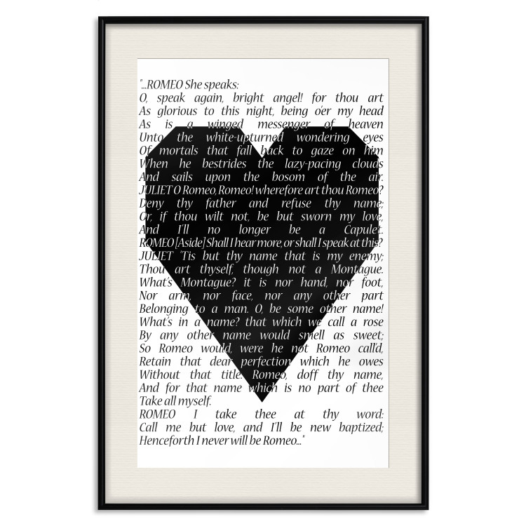 Poster Romeo and Juliet - romantic composition with quotes from Shakespeare's work 114740 additionalImage 19