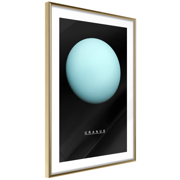 Poster Uranus - blue planet and English text against a dark space backdrop 116740 additionalImage 6