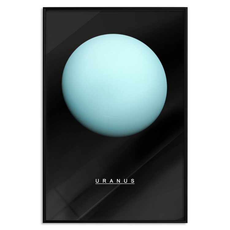 Poster Uranus - blue planet and English text against a dark space backdrop 116740 additionalImage 18