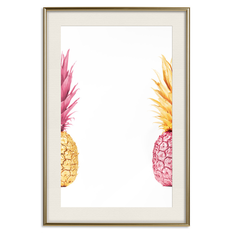 Poster Contrasts - composition with colorful tropical fruits and white background 116940 additionalImage 23