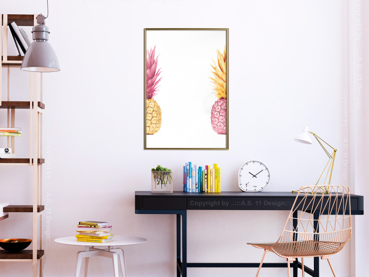 Poster Contrasts - composition with colorful tropical fruits and white background 116940 additionalImage 5