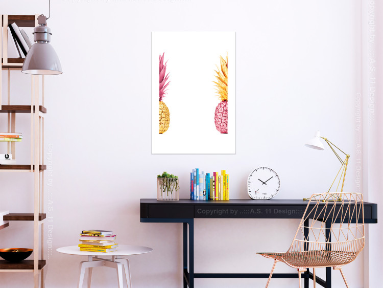 Poster Contrasts - composition with colorful tropical fruits and white background 116940 additionalImage 4