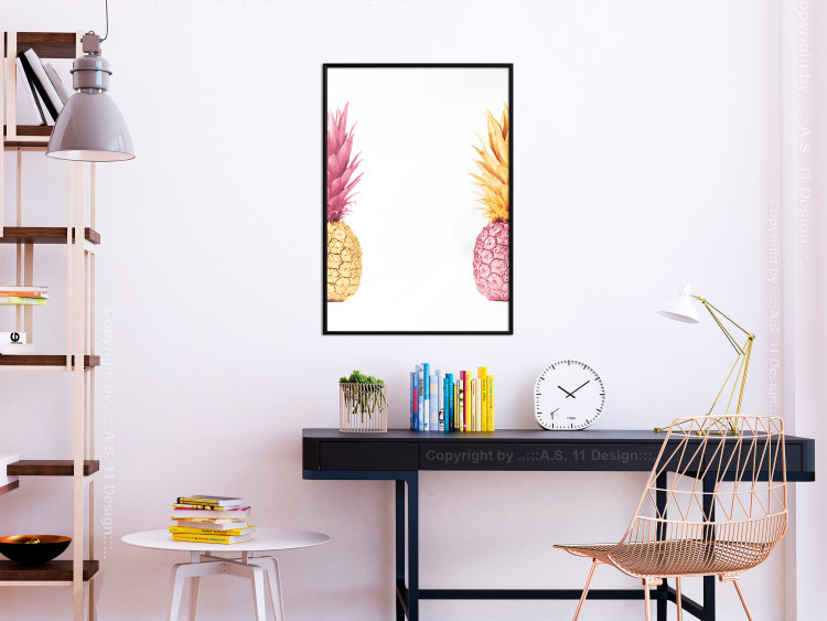 Poster Contrasts - composition with colorful tropical fruits and white background 116940 additionalImage 3