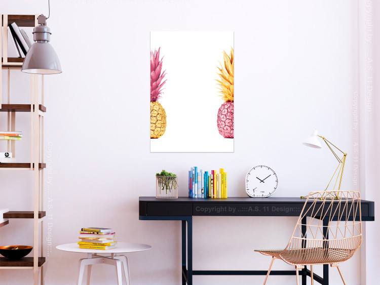 Poster Contrasts - composition with colorful tropical fruits and white background 116940 additionalImage 20