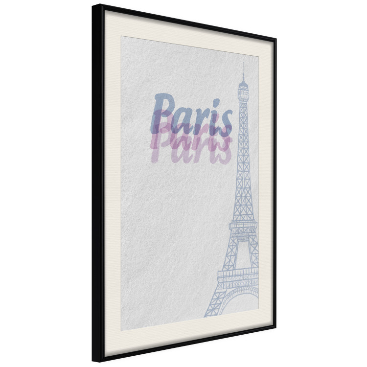 Wall Poster Paris in Watercolors - composition with the Eiffel Tower and English texts 118640 additionalImage 3
