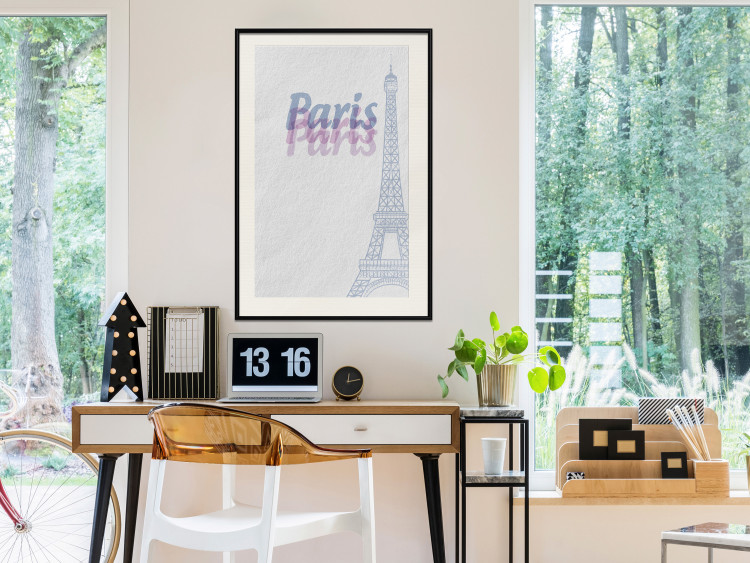 Wall Poster Paris in Watercolors - composition with the Eiffel Tower and English texts 118640 additionalImage 23