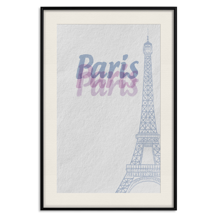 Wall Poster Paris in Watercolors - composition with the Eiffel Tower and English texts 118640 additionalImage 19