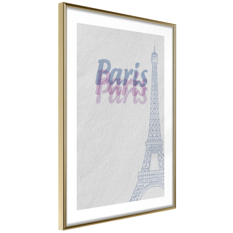 Wall Poster Paris in Watercolors - composition with the Eiffel Tower and English texts 118640 additionalImage 6