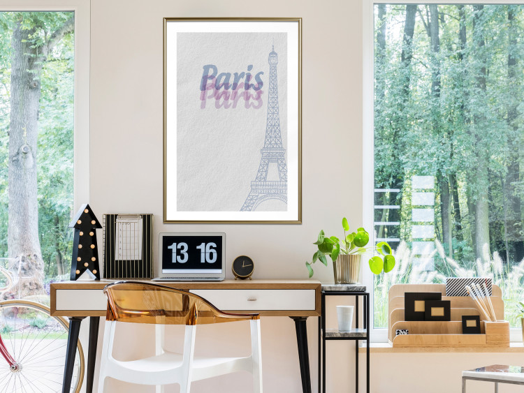 Wall Poster Paris in Watercolors - composition with the Eiffel Tower and English texts 118640 additionalImage 15