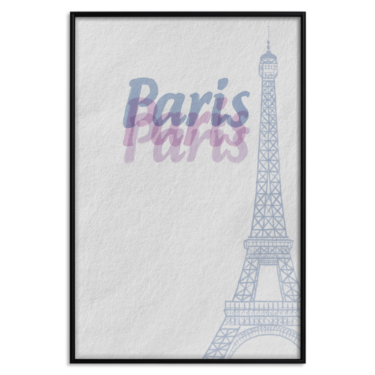 Wall Poster Paris in Watercolors - composition with the Eiffel Tower and English texts 118640 additionalImage 17
