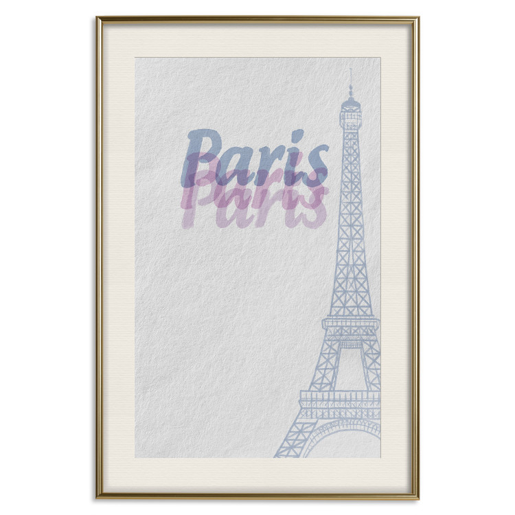 Wall Poster Paris in Watercolors - composition with the Eiffel Tower and English texts 118640 additionalImage 27