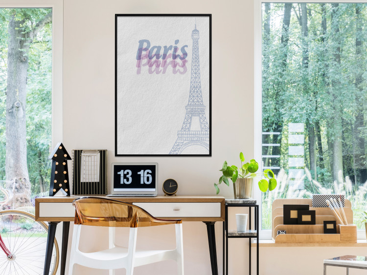 Wall Poster Paris in Watercolors - composition with the Eiffel Tower and English texts 118640 additionalImage 5
