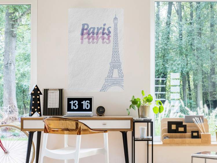 Wall Poster Paris in Watercolors - composition with the Eiffel Tower and English texts 118640 additionalImage 20