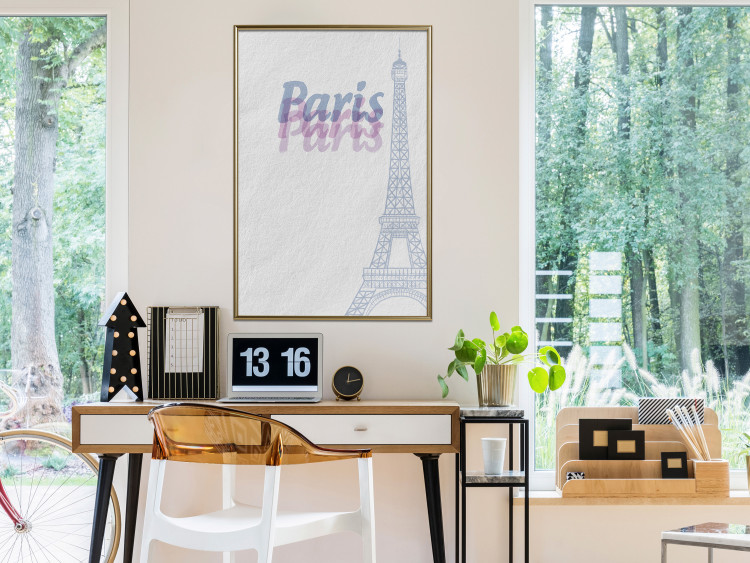Wall Poster Paris in Watercolors - composition with the Eiffel Tower and English texts 118640 additionalImage 7