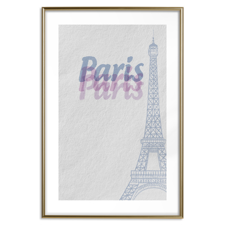 Wall Poster Paris in Watercolors - composition with the Eiffel Tower and English texts 118640 additionalImage 17