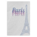 Wall Poster Paris in Watercolors - composition with the Eiffel Tower and English texts 118640