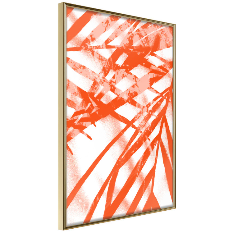 Wall Poster Palm Composition - orange-red leaves of a tropical plant 119040 additionalImage 12