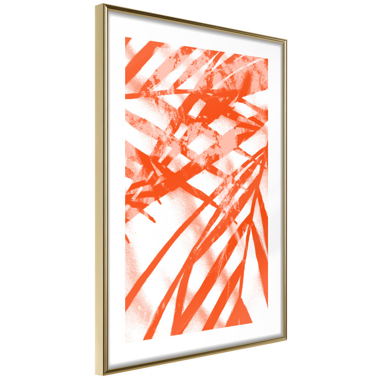 Wall Poster Palm Composition - orange-red leaves of a tropical plant 119040 additionalImage 6