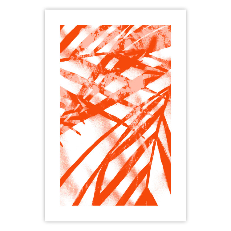 Wall Poster Palm Composition - orange-red leaves of a tropical plant 119040 additionalImage 19