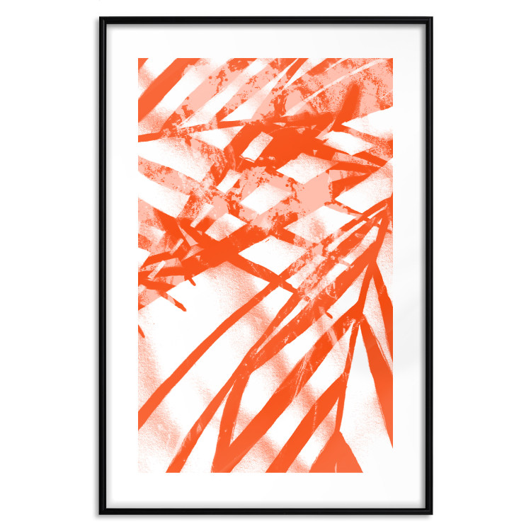 Wall Poster Palm Composition - orange-red leaves of a tropical plant 119040 additionalImage 15