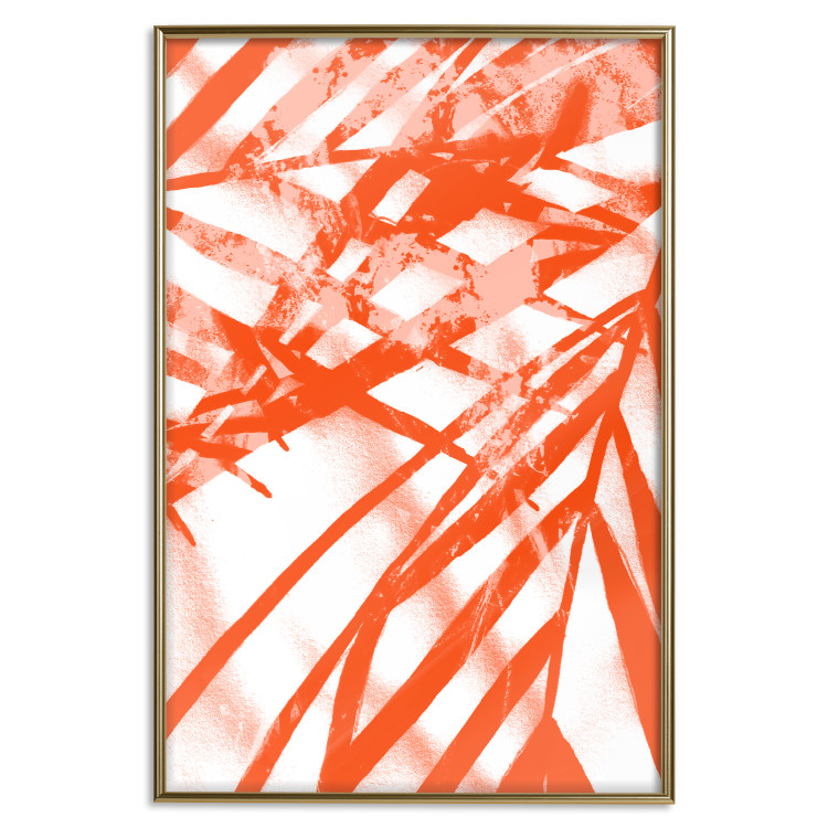 Wall Poster Palm Composition - orange-red leaves of a tropical plant 119040 additionalImage 16