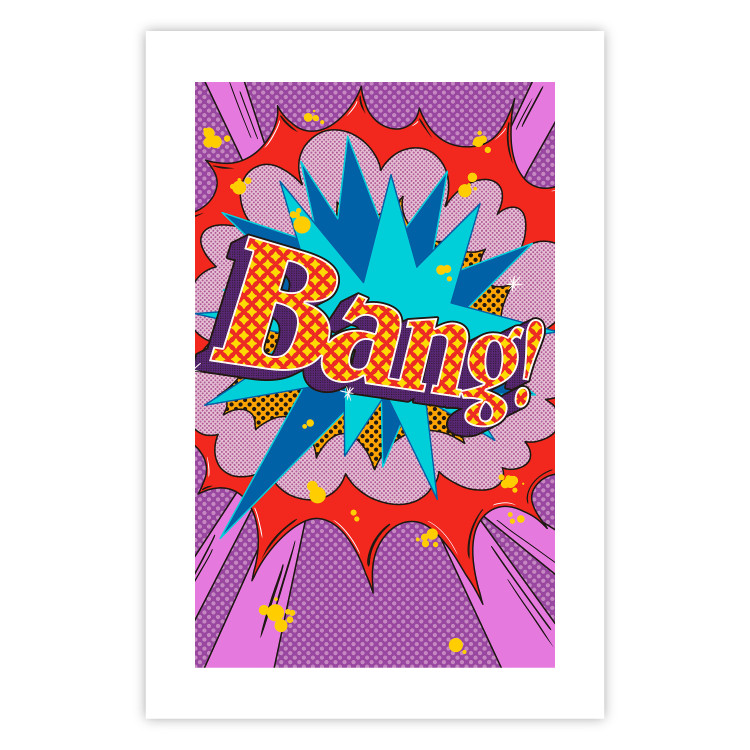 Wall Poster Bang! - colorful English text in an abstract pop art motif 122740 additionalImage 25