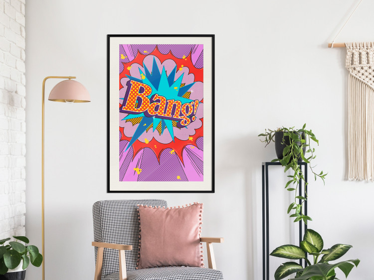 Wall Poster Bang! - colorful English text in an abstract pop art motif 122740 additionalImage 22