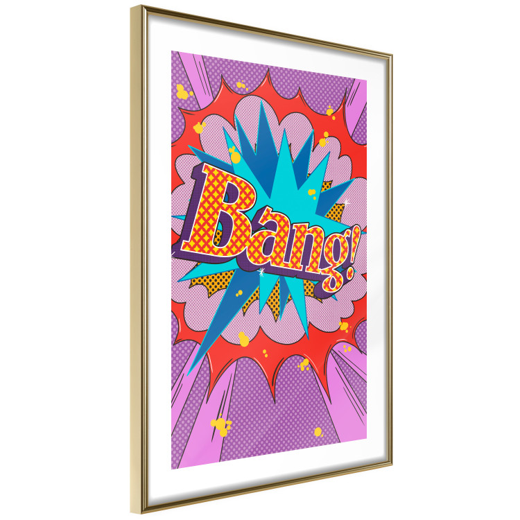 Wall Poster Bang! - colorful English text in an abstract pop art motif 122740 additionalImage 6