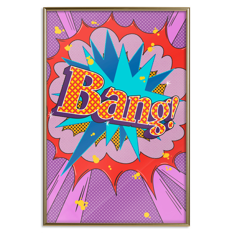 Wall Poster Bang! - colorful English text in an abstract pop art motif 122740 additionalImage 20