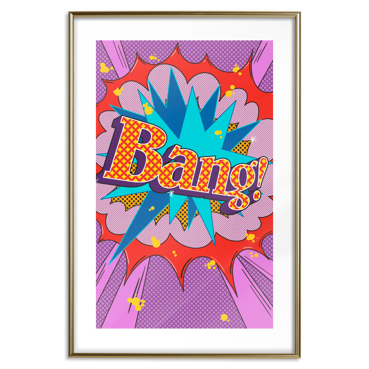 Wall Poster Bang! - colorful English text in an abstract pop art motif 122740 additionalImage 14