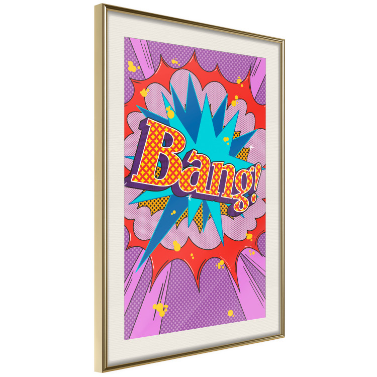 Wall Poster Bang! - colorful English text in an abstract pop art motif 122740 additionalImage 2