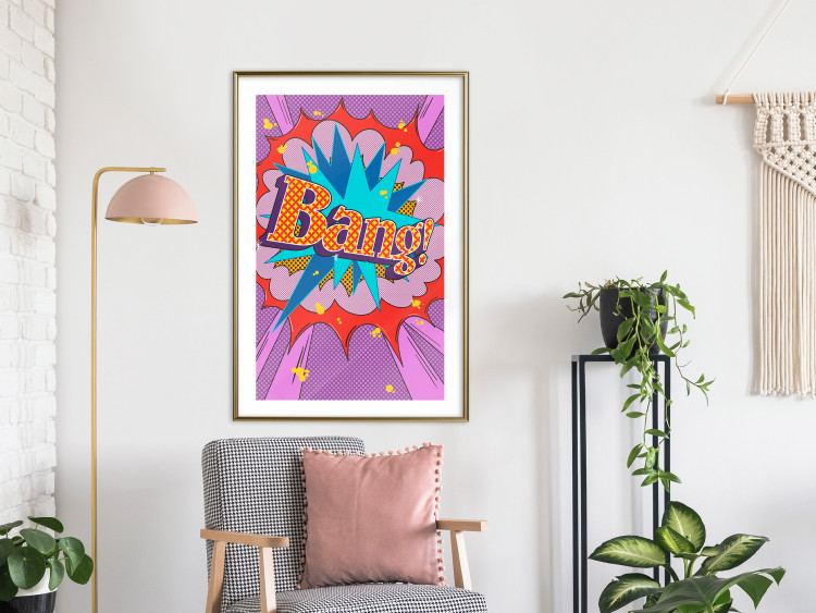 Wall Poster Bang! - colorful English text in an abstract pop art motif 122740 additionalImage 15