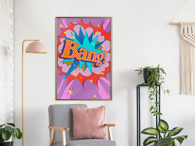 Wall Poster Bang! - colorful English text in an abstract pop art motif 122740 additionalImage 5
