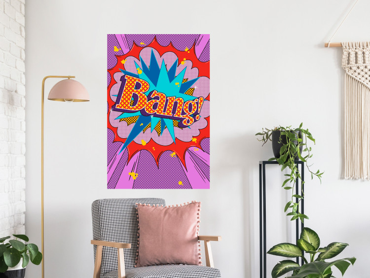 Wall Poster Bang! - colorful English text in an abstract pop art motif 122740 additionalImage 23